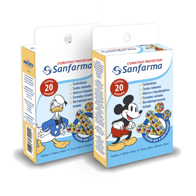 Sanfarma Curativo Protetor Mickey E Amigos