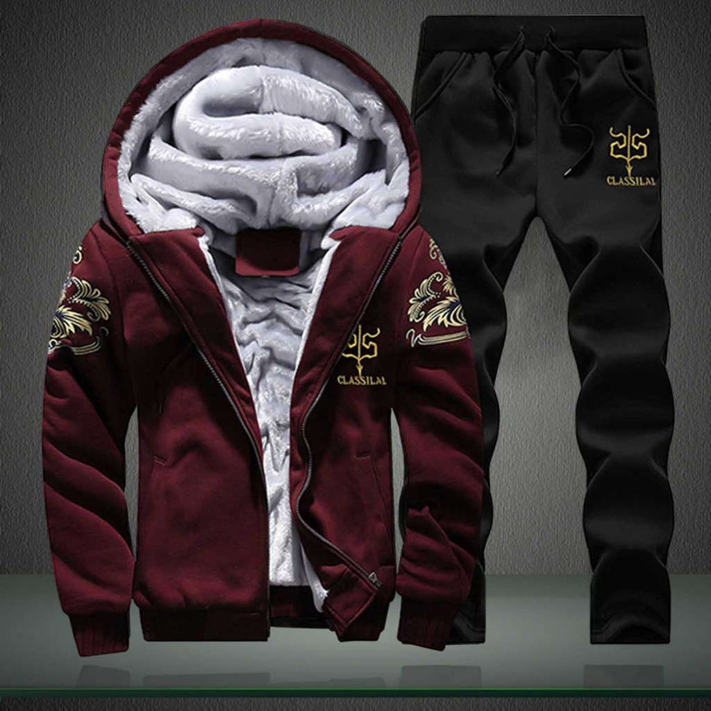 Moletom Traje Inverno Novo Estilo Lã Lã com Capu
