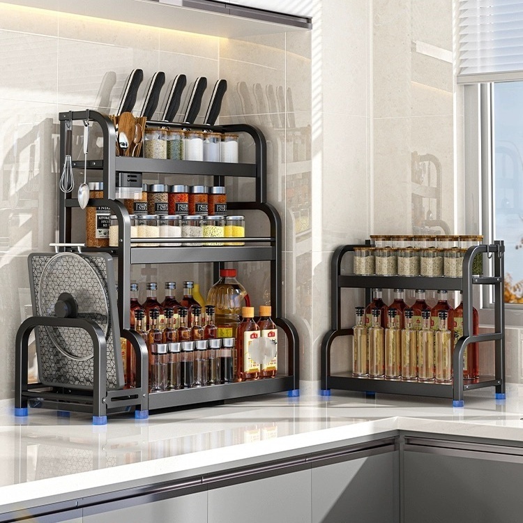 haosin Organizador de Condimentos Preto 3 Andares 