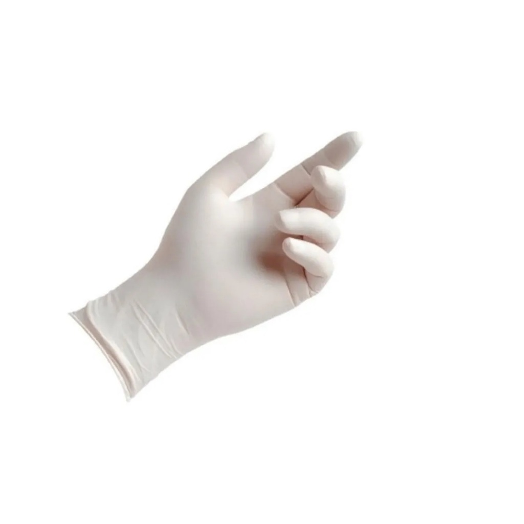LUVA DE LÁTEX COM PÓ COR NATURAL SORTIDAS  C/50 
