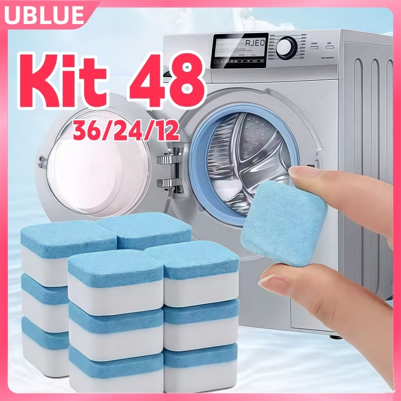 Kit 48/36/24/12 Limpador Pastilha de Máquina de L