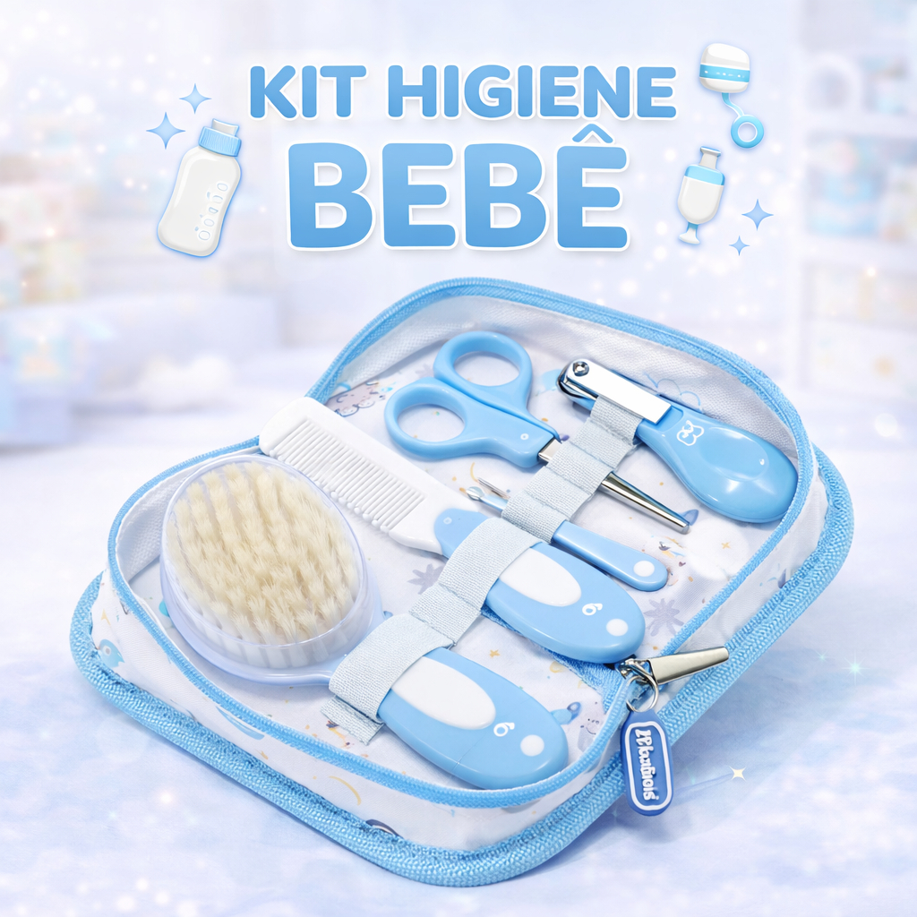 Kit Higiene Bebê Recém Nascido 7 Peças Com Esto
