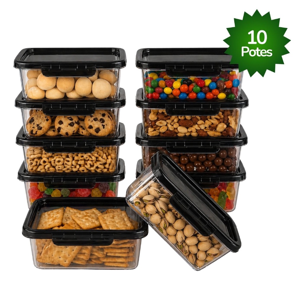 Kit 5-10 Marmitas Potes 850ml Travas Laterais herm