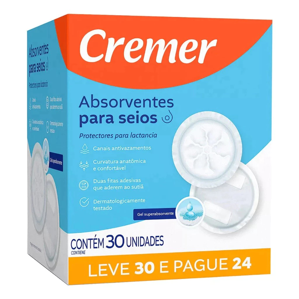 Absorvente De Seios Cremer 30 unidades – Abs