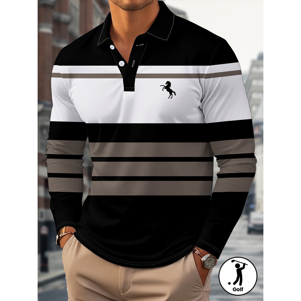 Camisa Masculina De Manga Comprida  Polo Formal Ca