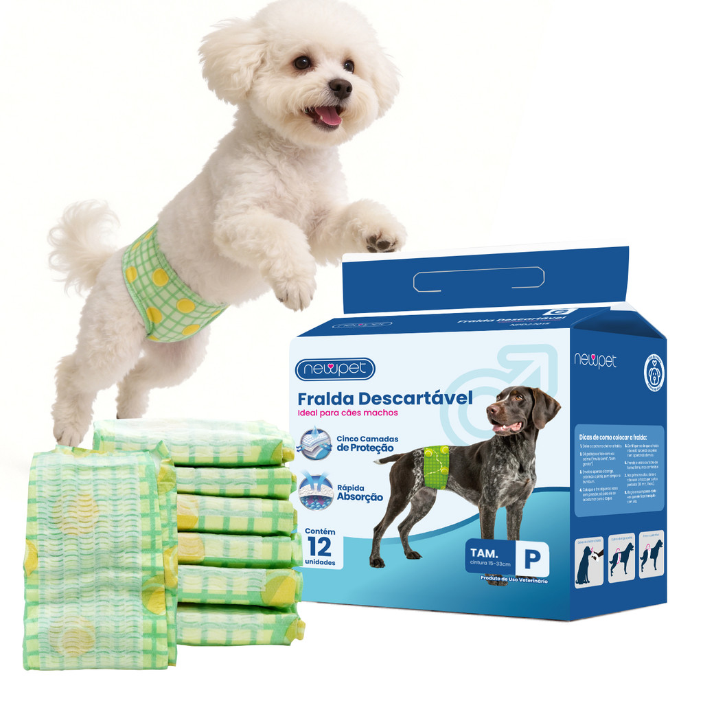 Newpet Fralda Higiênica Cachorro Macho 12 Un Desc