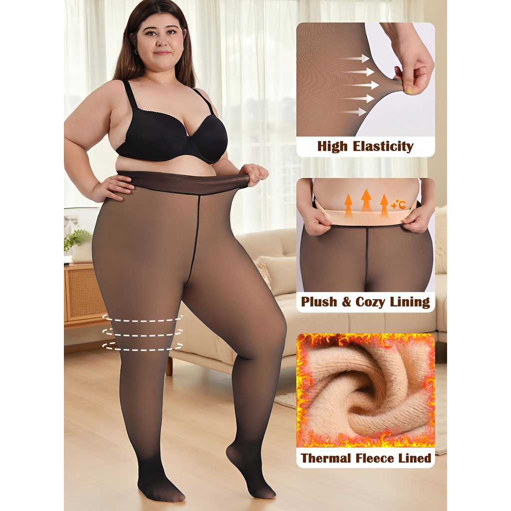 Meia Calça Feminina Plus Size Térmica Grossa Sup