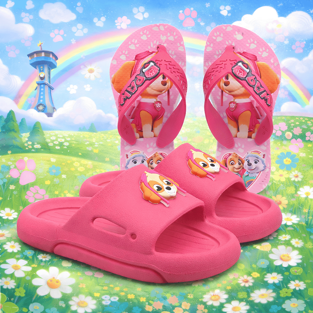 Kit Sandália Slide + Chinelo Infantil Menina Conf