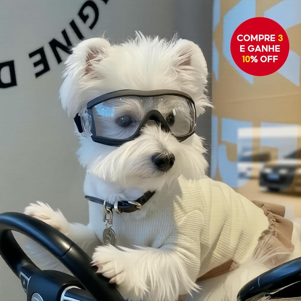 Óculos de proteção para cães transparentes, re