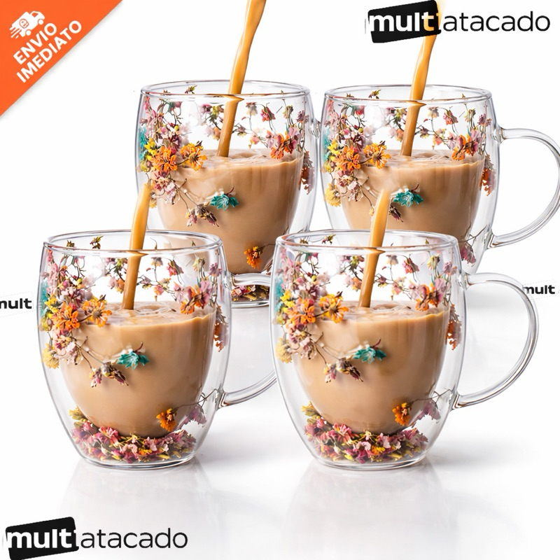 Lindo kit com 1, 2, 3 ou 4 Xícaras Caneca copo de