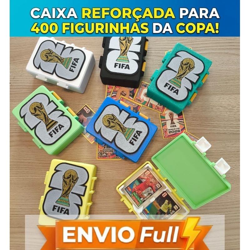Caixinha Porta Figurinhas da Copa  Organizador de 