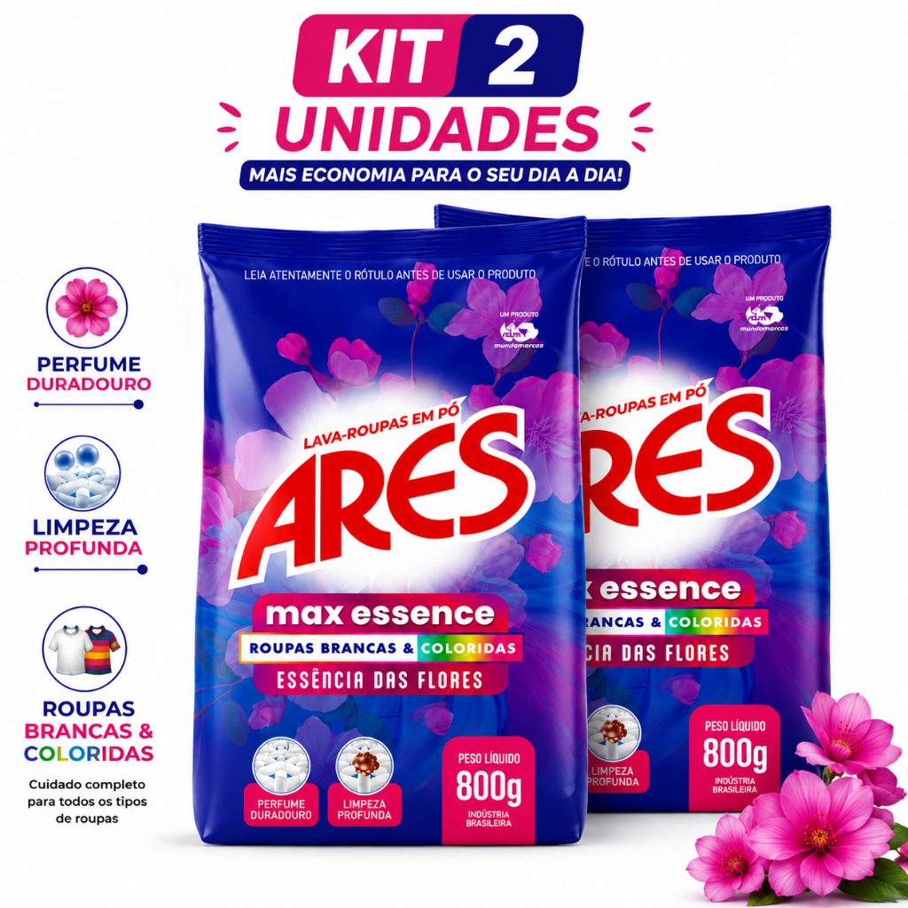 Kit 2 Sabão em Pó Lava Roupas Profissional Max E