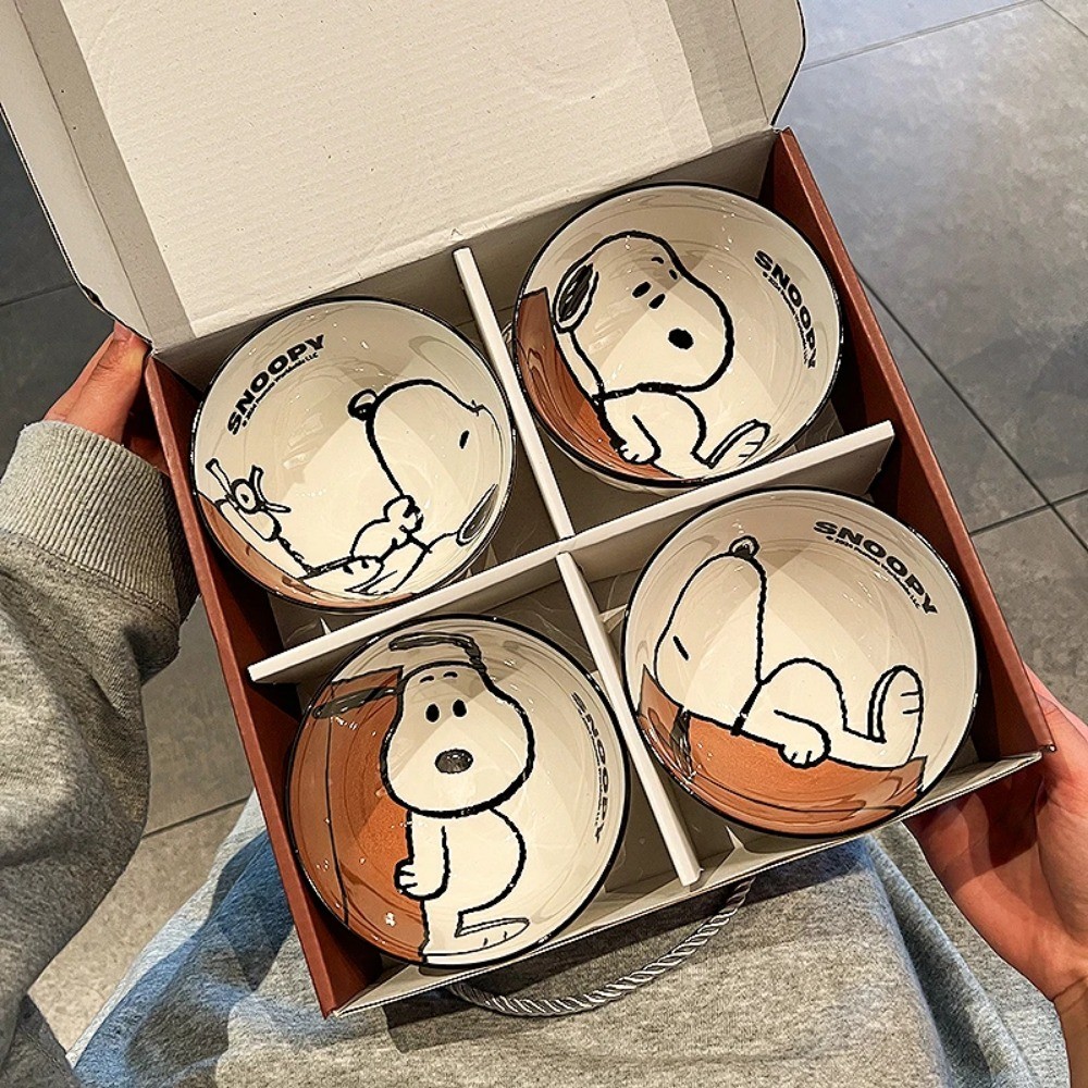 Snoopy Cerâmica Conjunto De Jantar Tigela Persona