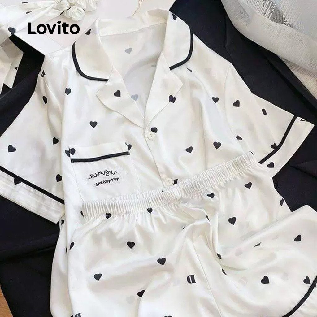 Lovito Conjunto Pijama Elegante 2 Peças Primavera