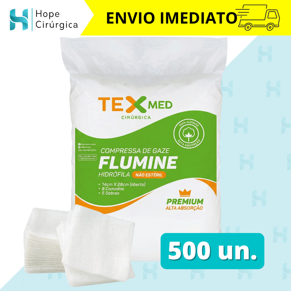 Compressa de Gaze 500 Unidades 13 Fios ou 11 Fios 