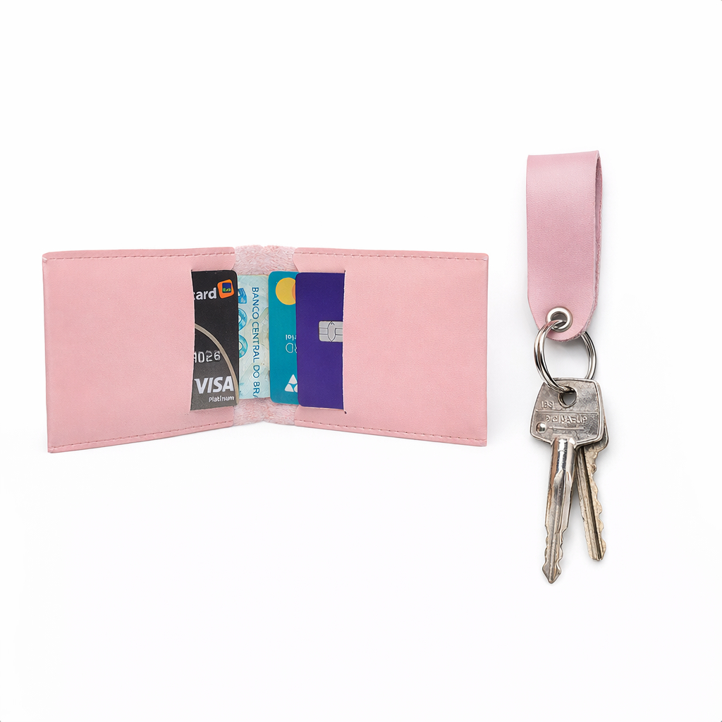 Kit Porta Cartão Feminino Masculino Carteira + Ch