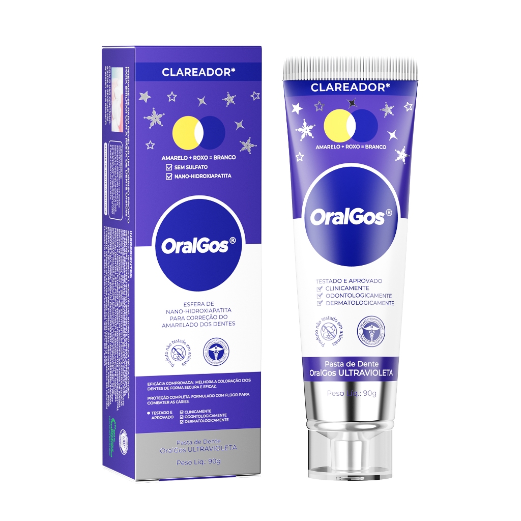 OralGos Pasta de Dentes Roxa com Aroma Refrescante