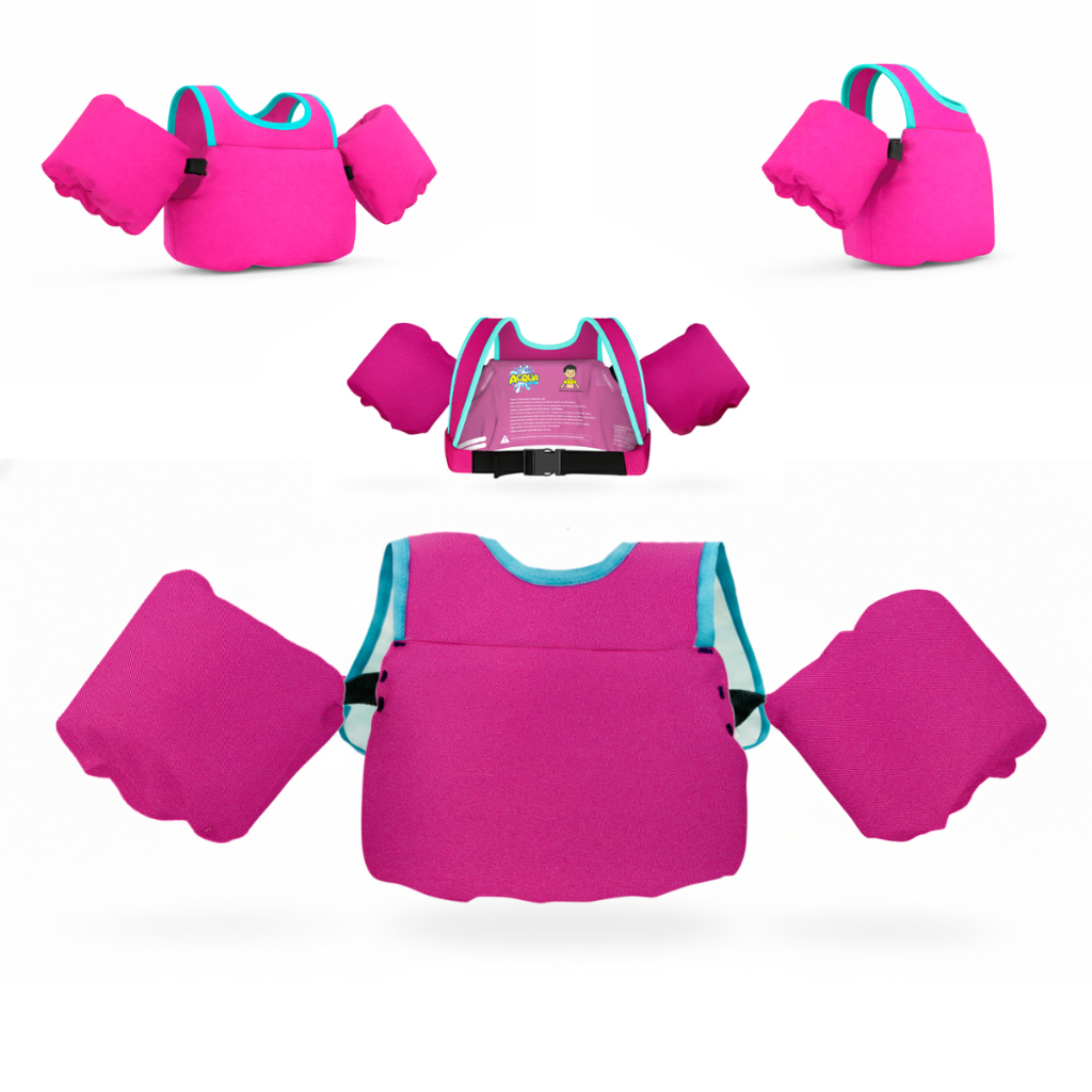 Boia Colete Salva Vidas Rosa Flutuador Infantil
