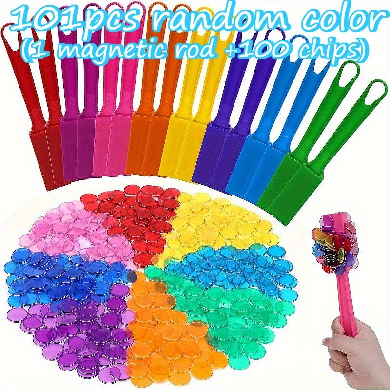 TechVibe Magnetic Bingo Wand 100 Conjunto De Chips