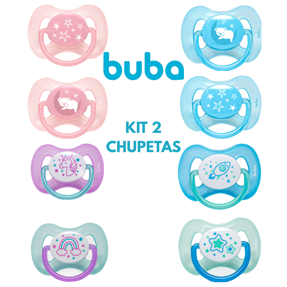Kit 2 Chupetas Buba Comfort Ultra Soft Silicone  T