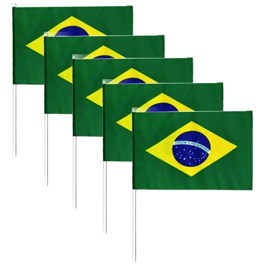 Bandeira Do brasil KIT 12 unidades Copa do Mundo B