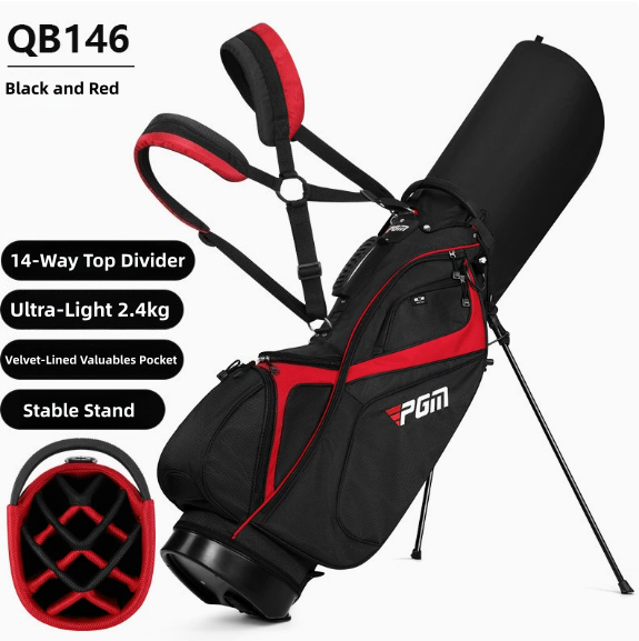 Bolsa de golfe atualizada PGM unissex, suporte, 14