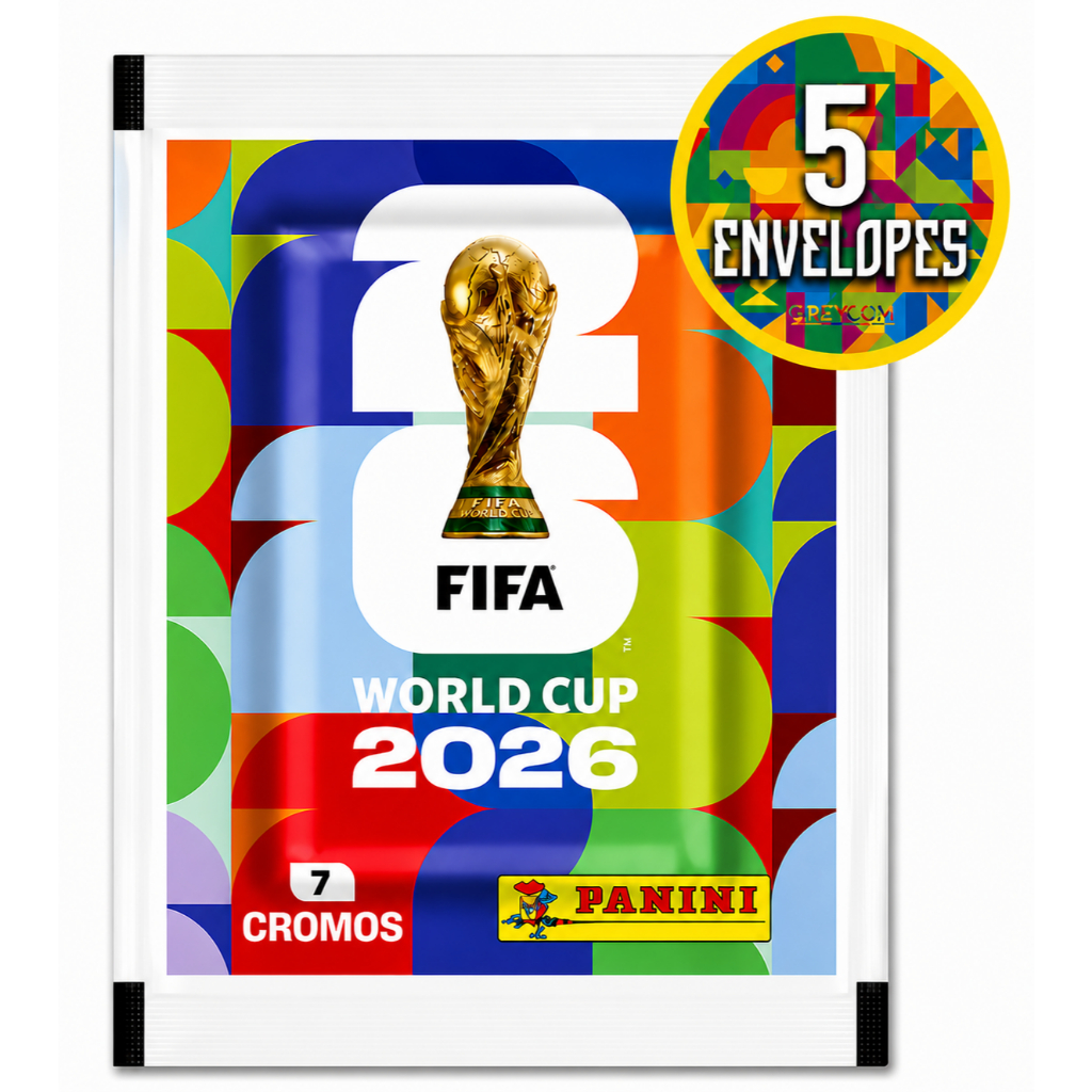 Kit 5 Envelopes Álbum Oficial Copa Do Mundo 2026 