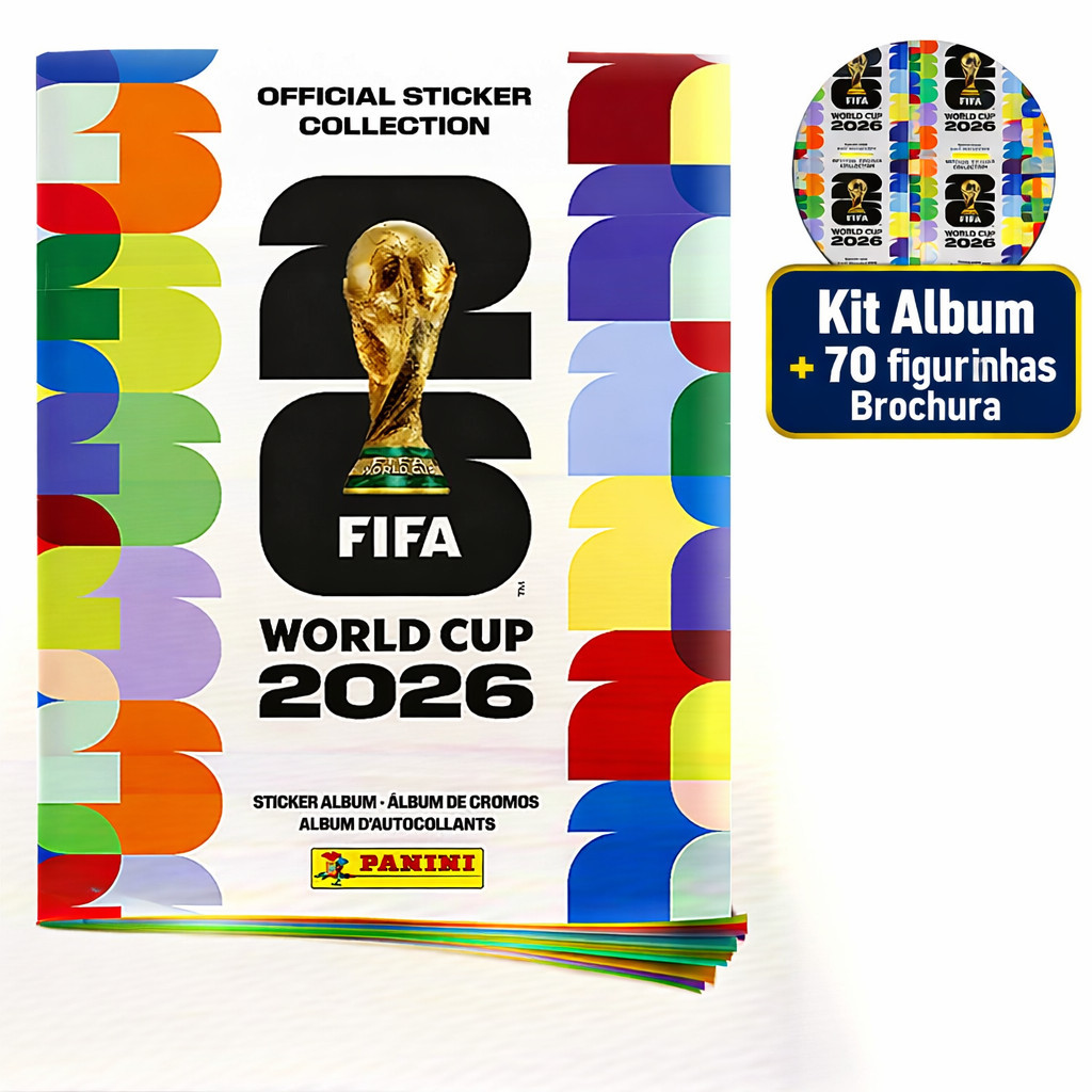 Kit Album Oficial + 70 Figurinhas Copa Do Mundo 20
