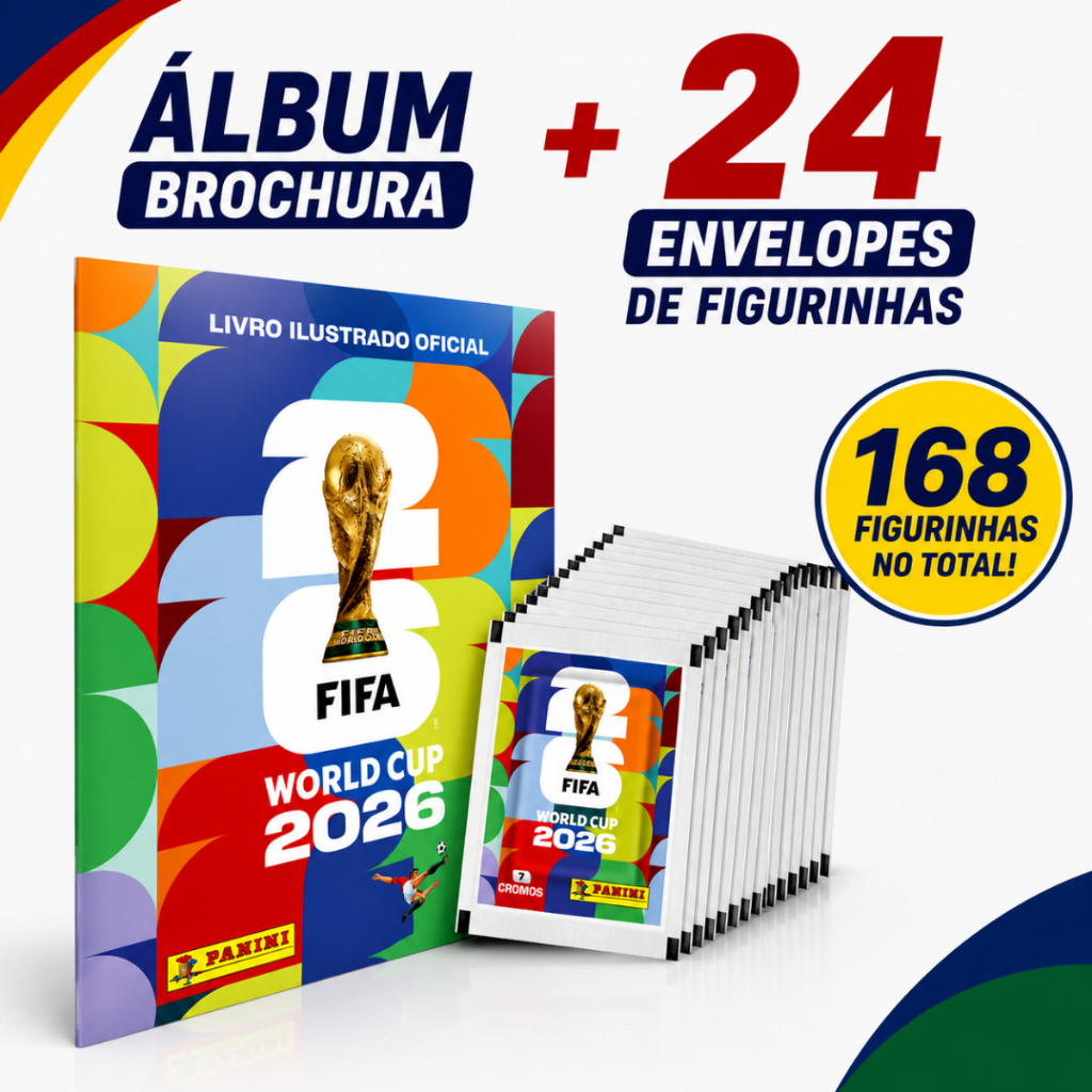 Álbum Copa 2026 Brochura + 24 Envelopes Panini | 