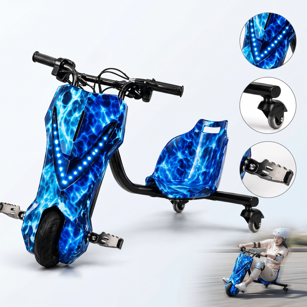 Triciclo Drift Elétrico Infantil 350w Com Led Sup