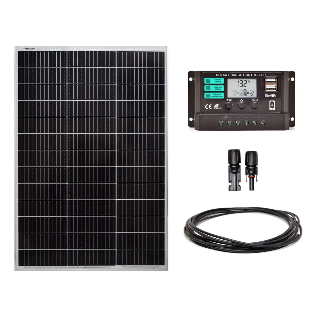 Kit Painel Solar 155w Monocristalino Com Controlad
