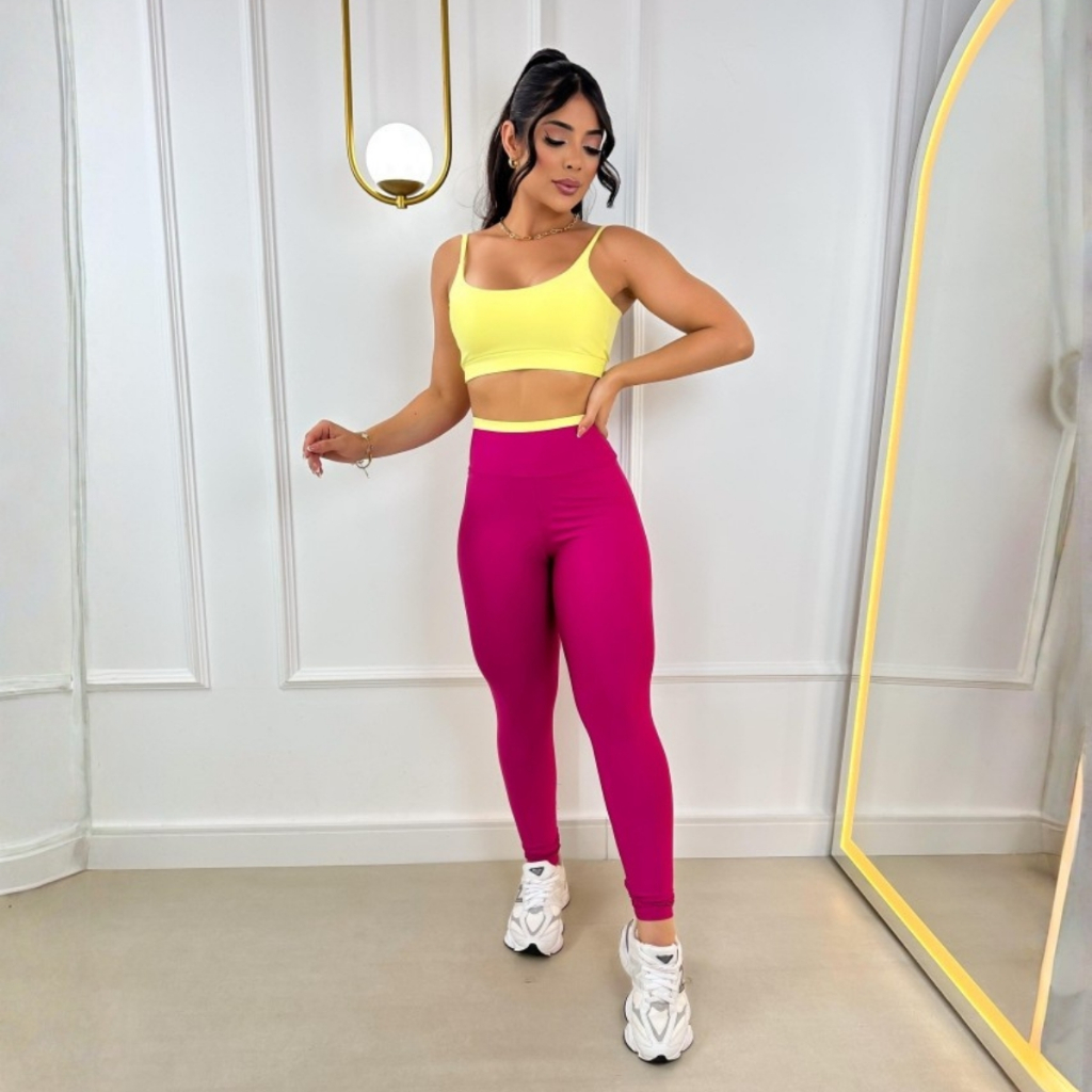 Conjunto Fitness Top e Legging Zero Transparência