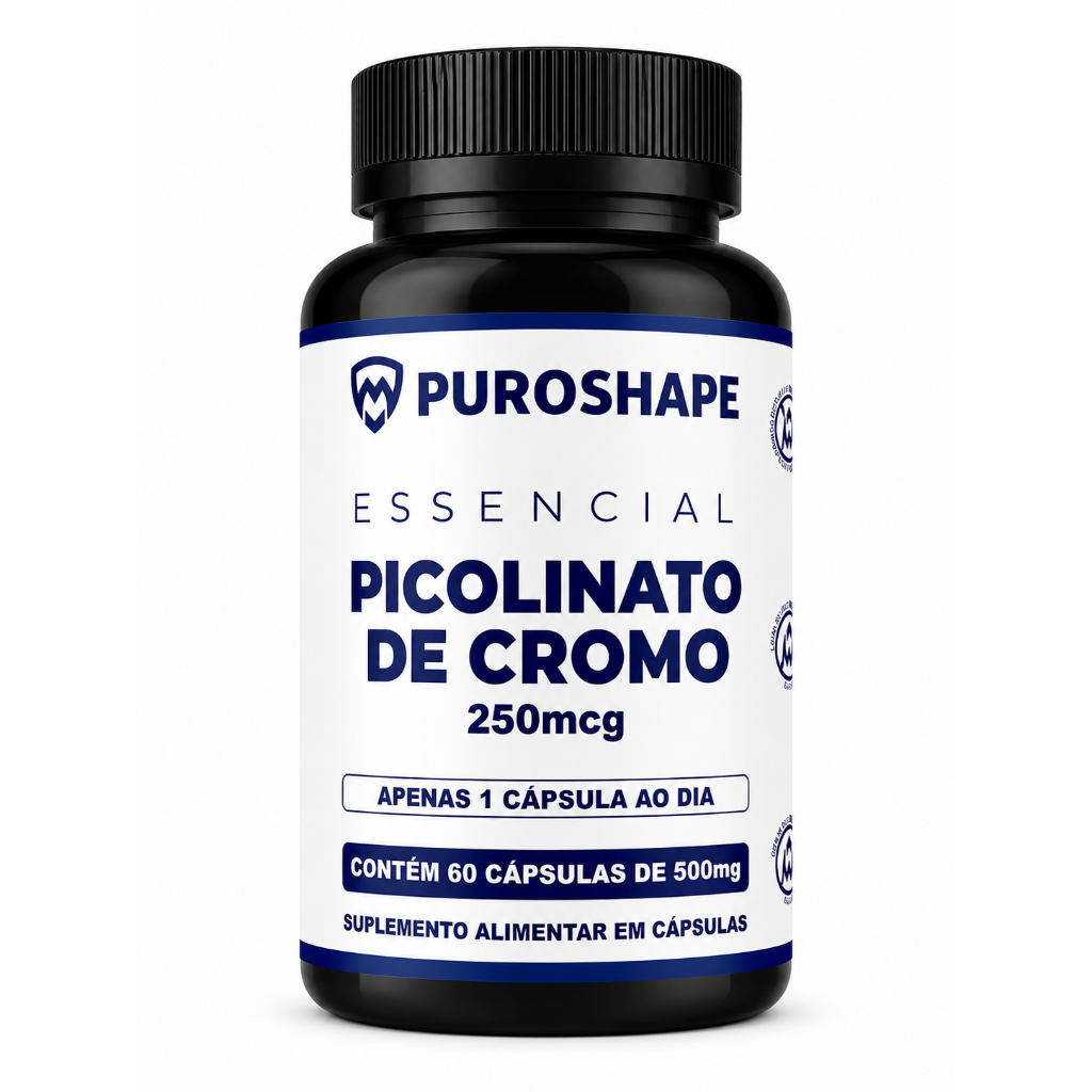 Picolinato De Cromo 250mcg 60 Cápsulas Puroshape 