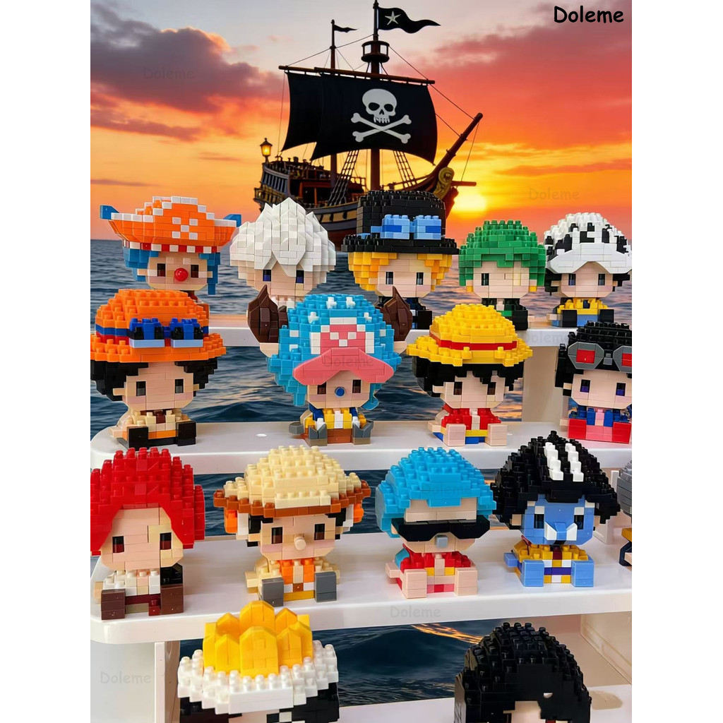Kit Mini Blocos One Piece Personagens Luffy Law Zo