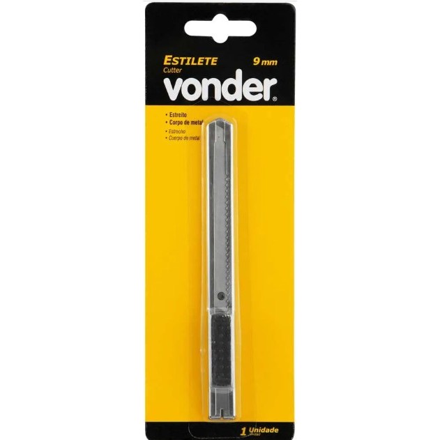 Estilete Profissional Metal 9mm Inox Para Acabamen