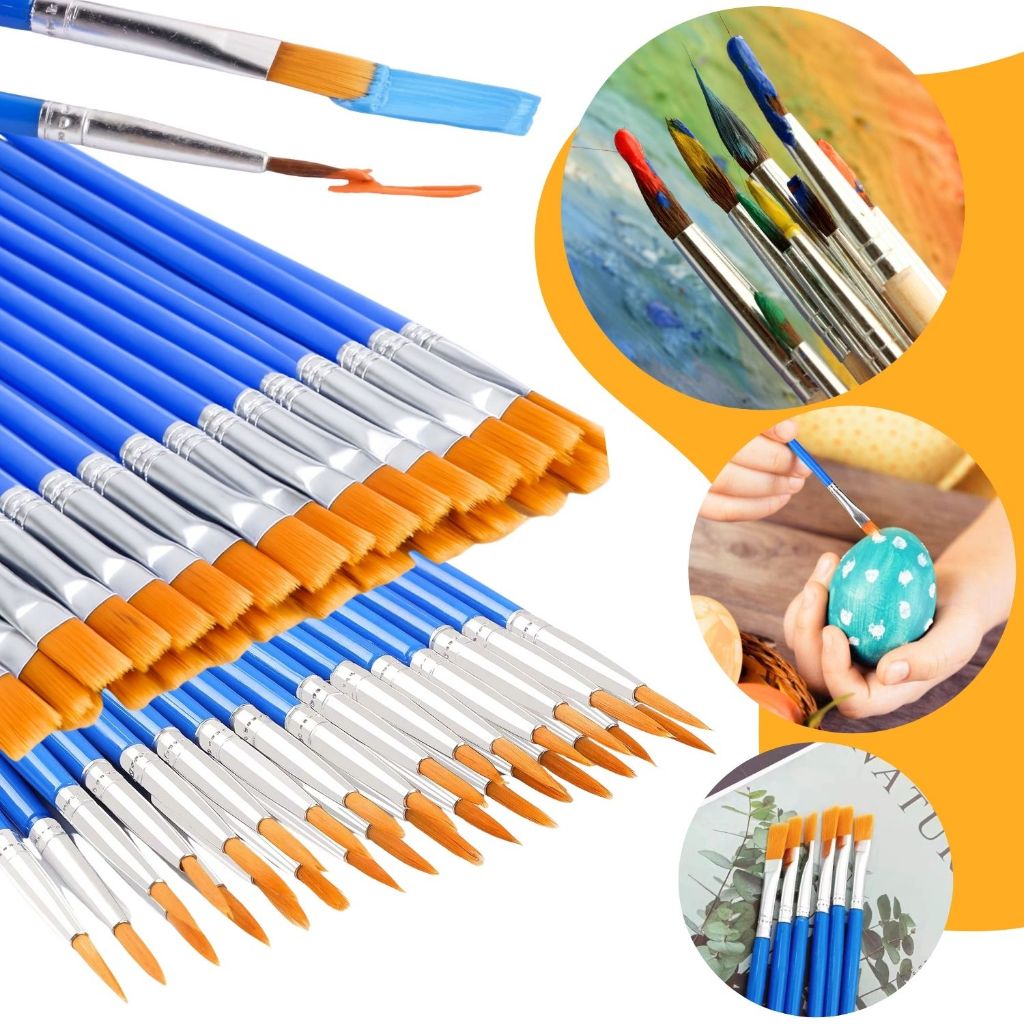 Kit 50 Pincéis Artesanato Pintura Artística Pont