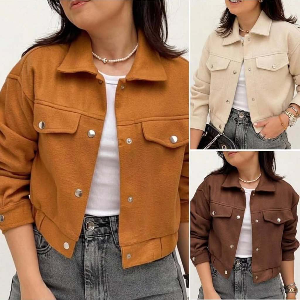 Jaqueta Feminina Casaco para Inverno Lã Batida Ab