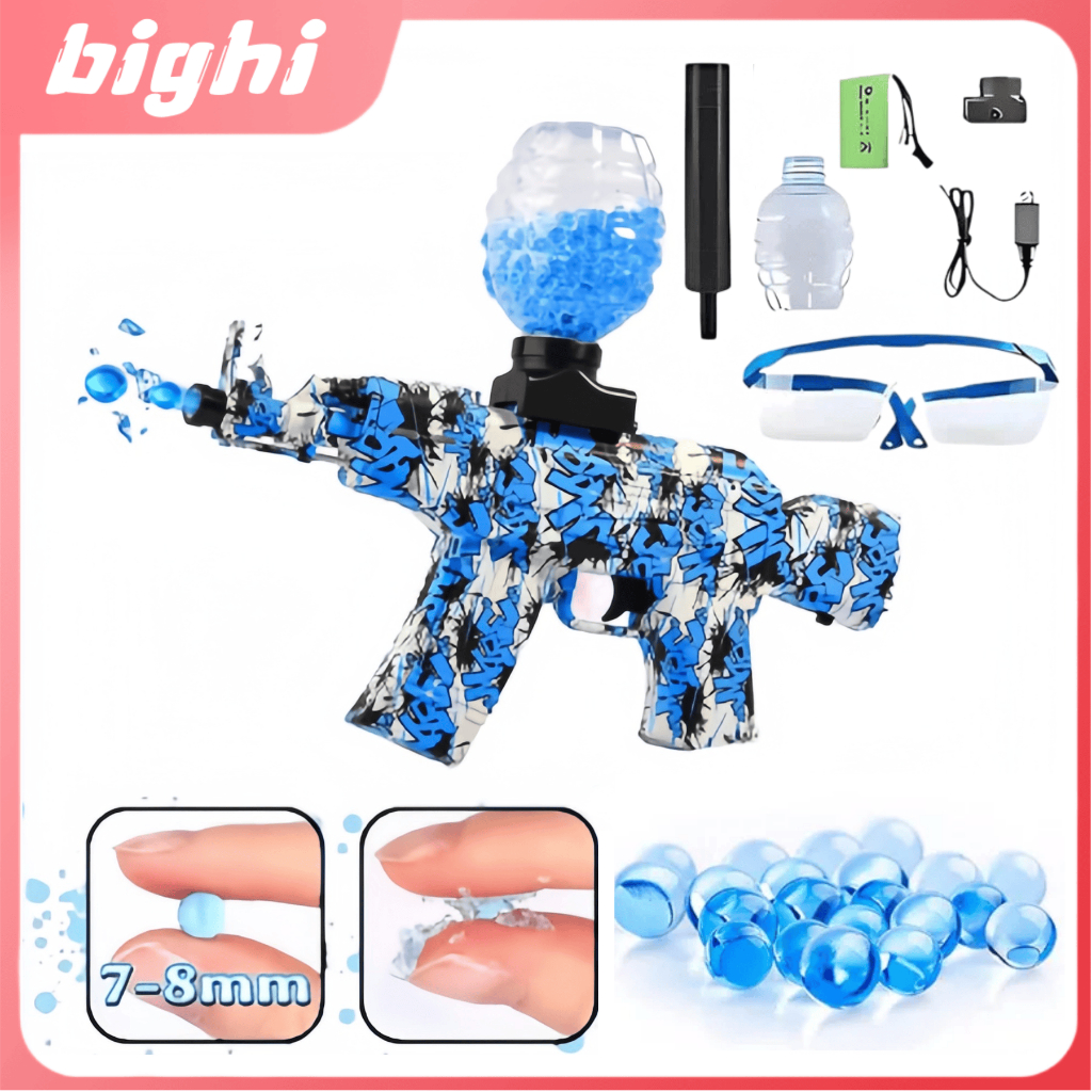 Lançador Elétrico de Bolinhas de Gel Recarregáv
