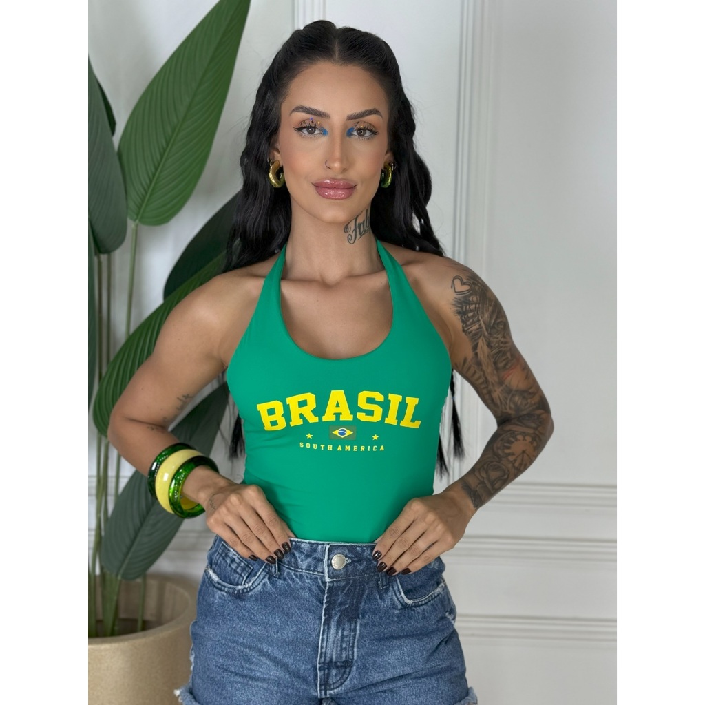 Blusinha Brasil Copa 2026 Frente Ùnica Suplex Pol
