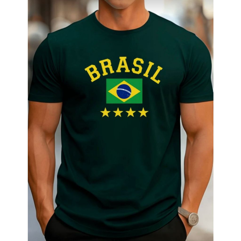 Camiseta Brasil Masculina Camisa Seleção Brasile