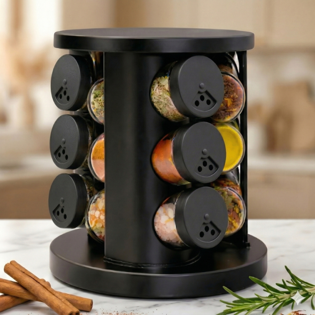 Porta Temperos Condimentos Giratório 9 Potes Orga
