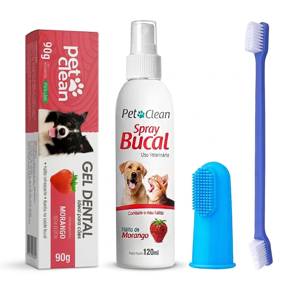 Escova de Dente Gel Dental Spray Kit Higiene Bucal