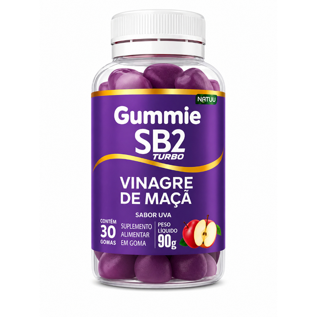 Natuu SB2 Gummie Vinagre de Maçã Sabor Uva 30 Go