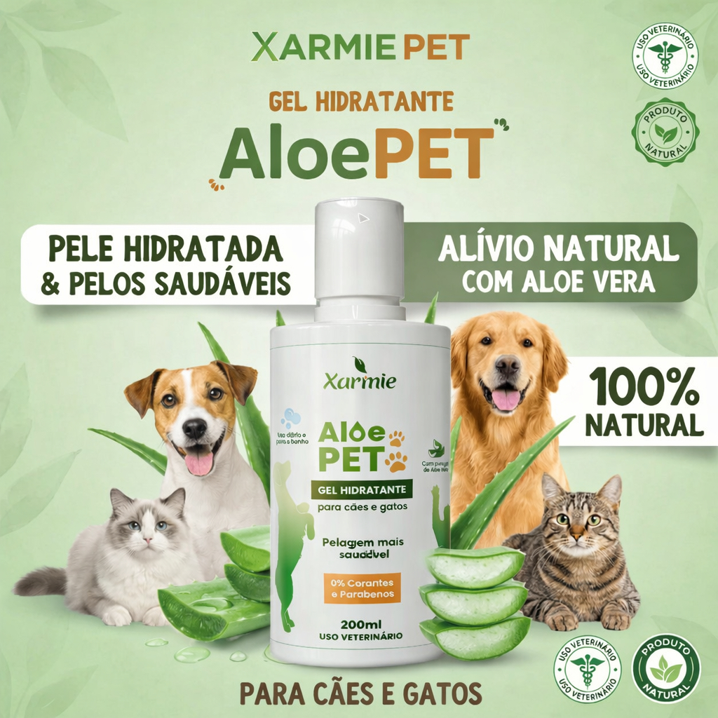 Gel de Aloe Vera Babosa Para Cães e Gatos Aloe Pe