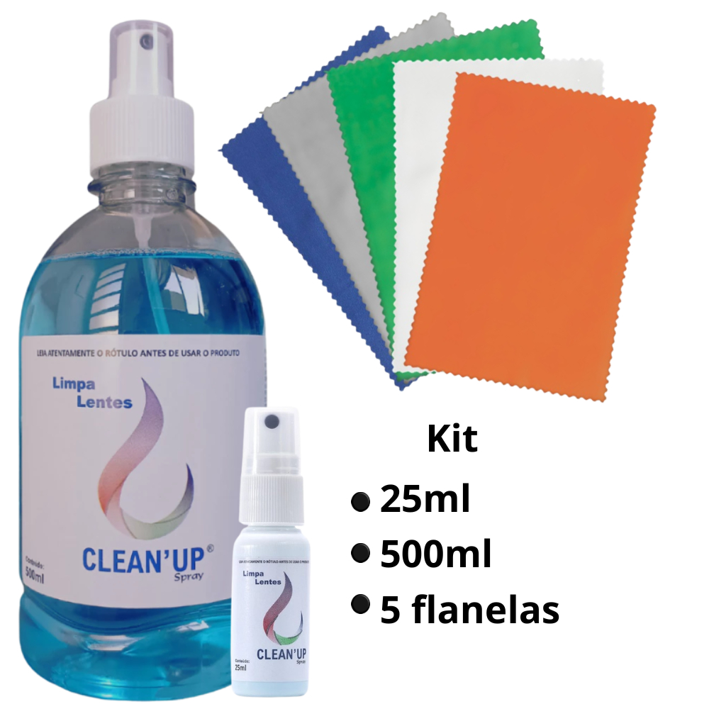 Kit Limpa Lentes Óculos Telas Celular Note Comput