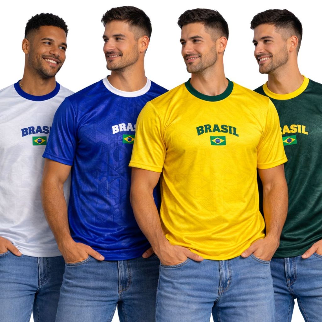 Camiseta Brasil Masculina Brasil Estilosa Premium