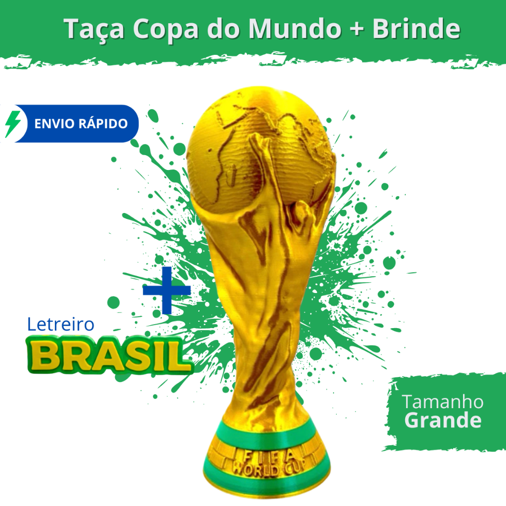 Taça Copa do Mundo 2026 Decorativo Tamanho Grande
