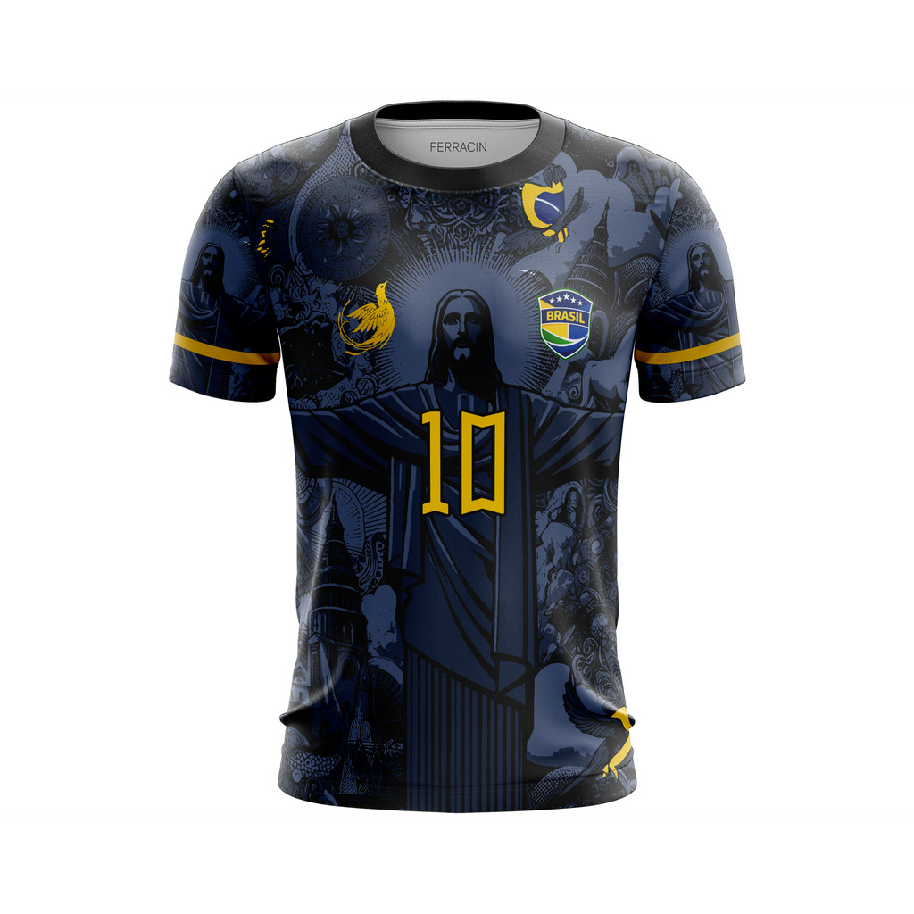 Camisa Brasil Copa Estilo Torcedor Cristo Redentor