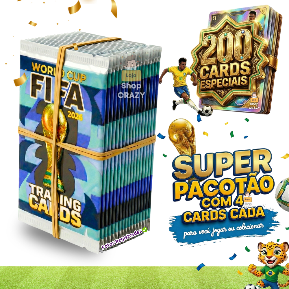 400 Cards Copa do Mundo 2026 | Coleção Futebol c