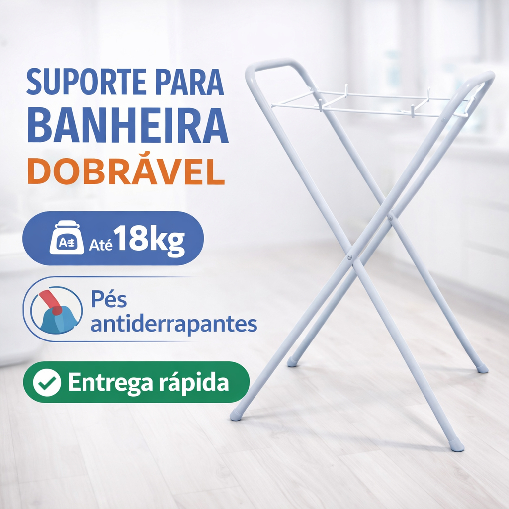 Suporte Dobrável para Banheira de Bebê | Estrutu